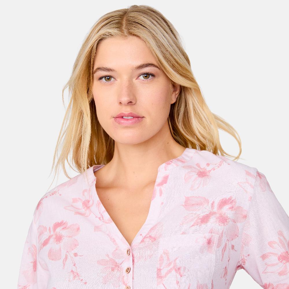 free country Women's Easy Breezy Long Sleeve Shirt Cameo Pink Bloom