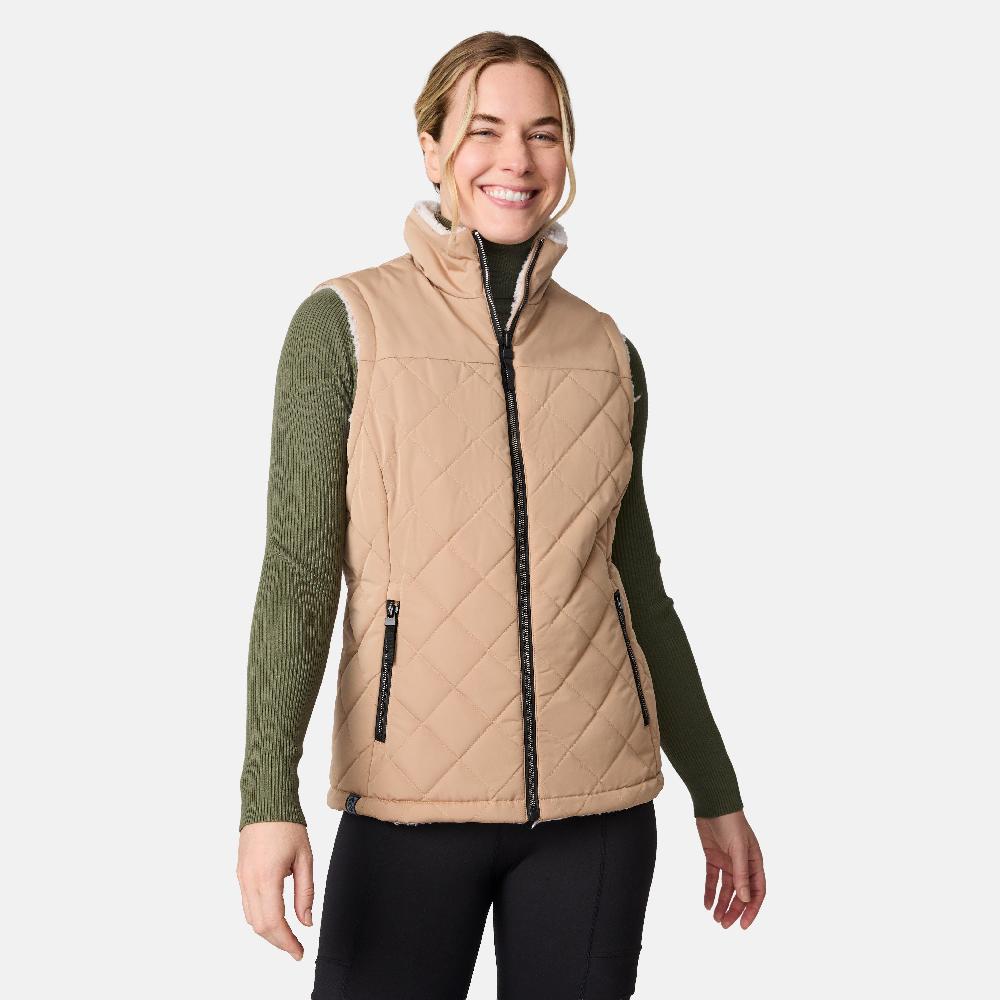 free country Women's Expedition II Stratus Lite Reversible Vest Sahara