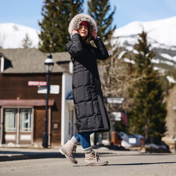 Free Country Women's Full Length Splendor Down Jacket Black