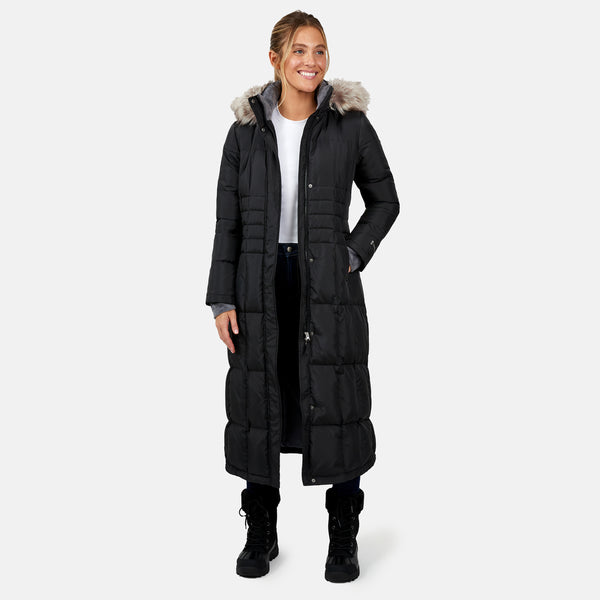 Free Country Women's Full Length Splendor Down Jacket Black