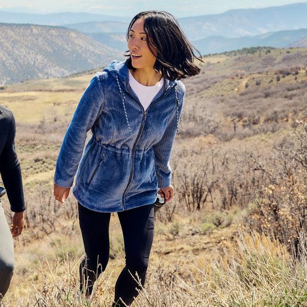 Free Country Women's Grid Butter Pile® Anorak Jacket Stormy