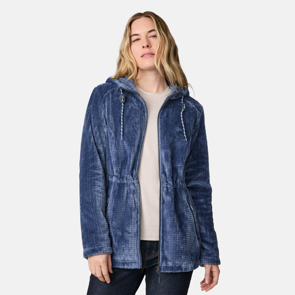 Free Country Women's Grid Butter Pile® Anorak Jacket Stormy