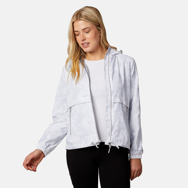Free Country Women's Outland Windshear Jacket Silver Chip Floral Bliss