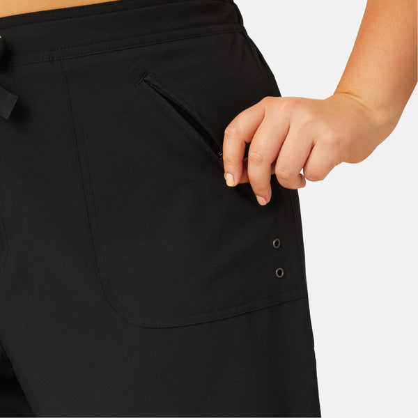 Free Country Women's Plus Size Bermuda Board Short II Black