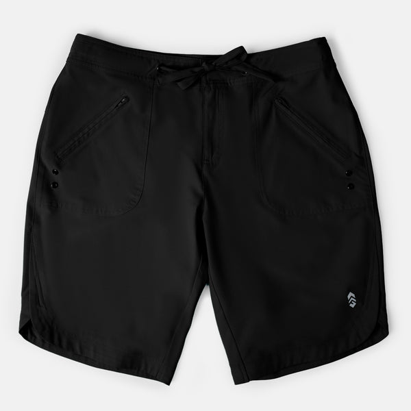 Free Country Women's Plus Size Bermuda Board Short II Black
