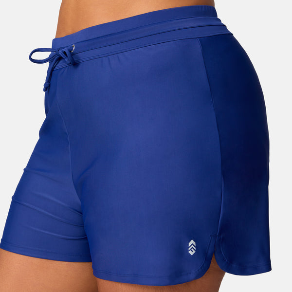 Free Country Women's Plus Size Drawstring Swim Short Marine