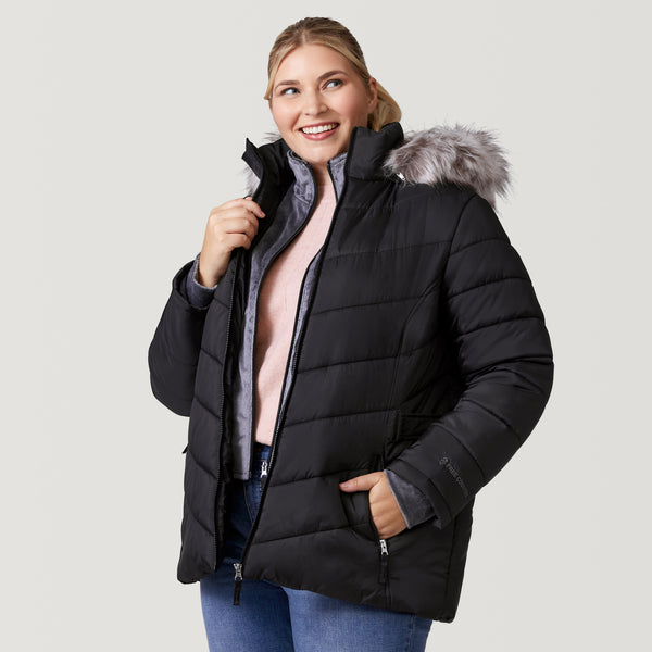 Free Country Women's Plus Size Unstoppable II Poly Air Touch Jacket Black