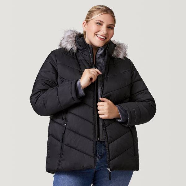Free Country Women's Plus Size Unstoppable II Poly Air Touch Jacket Black
