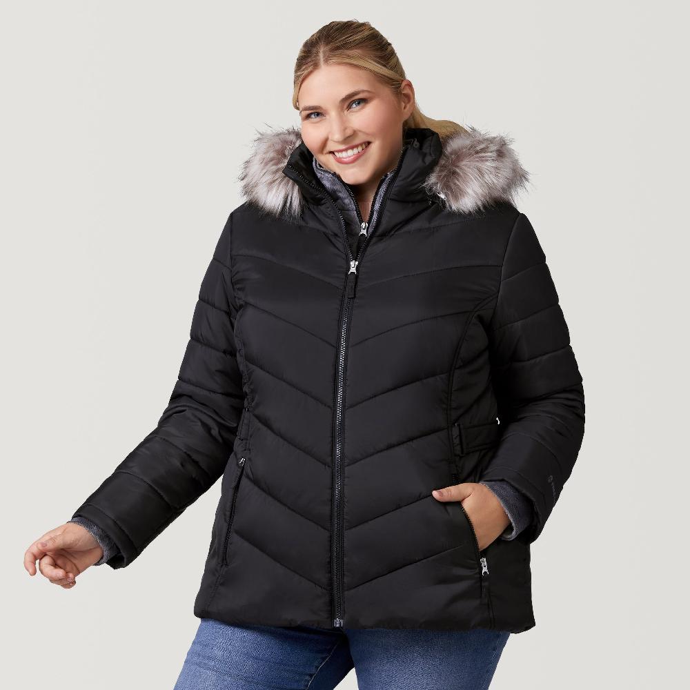 free country Women's Plus Size Unstoppable II Poly Air Touch Jacket Black