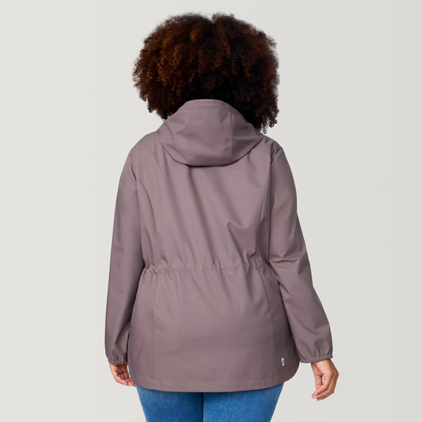 Free Country Women's Plus Size X2O Anorak Rain Jacket Driftwood