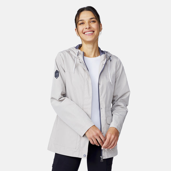 Free Country Women's Rain Away Anorak Rain Jacket Black