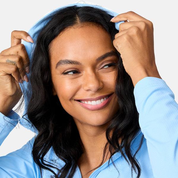 Free Country Women's SunFree Full Zip UPF Sunshirt Cloud