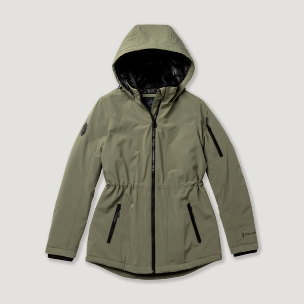Free Country Women's Thermo Super Softshell® Long Jacket Oak