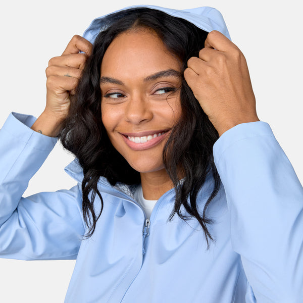 Free Country Women's X2O Packable Rain Jacket Cloud