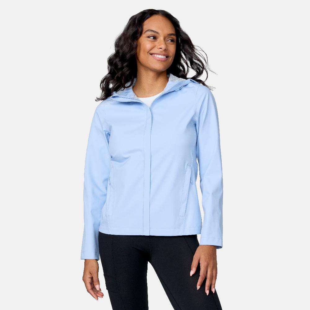 free country Women's X2O Packable Rain Jacket Cloud