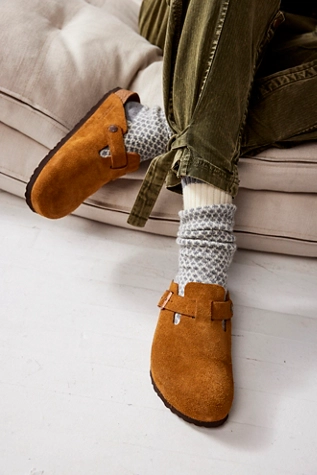 Free People Birkenstock Boston Soft Footbed Clogs Mink