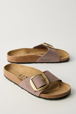 Free People Birkenstock Madrid Big Buckle Sandals Faded Purple Nubuck