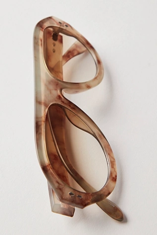 Free People Cruise Oversized Aviator Sunglasses Earl Grey