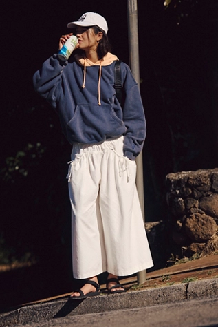 Free People Final Call Colorblock Hoodie Midnight Navy