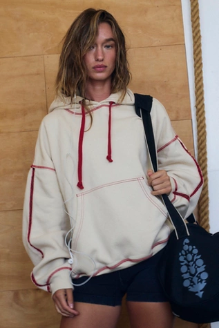 Free People Final Call Rose Logo Hoodie Ballet Slipper Combo