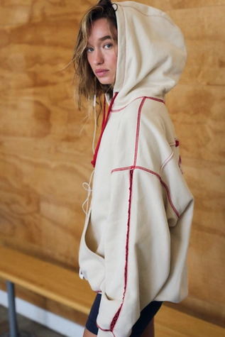 Free People Final Call Rose Logo Hoodie Ballet Slipper Combo