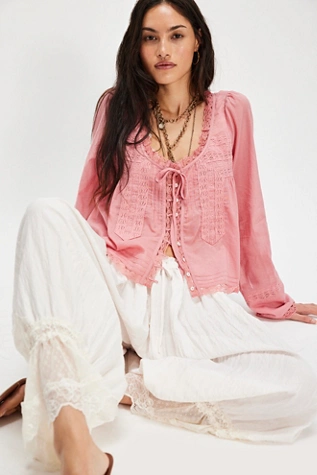 free people Forevermore Long-Sleeve Top Glowing Mauve