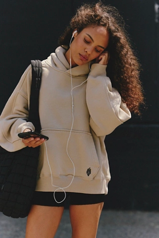 free people A Cut Above Hoodie Pale Taupe