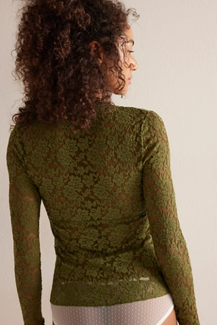 Free People All Day Lace Long Sleeve Terrarium