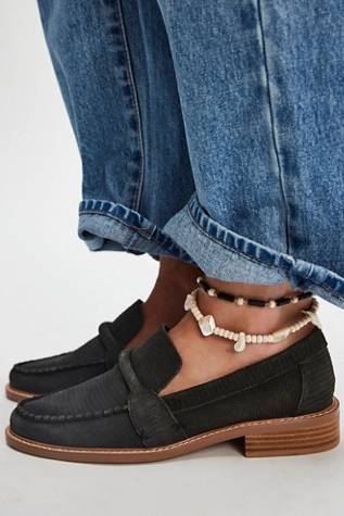 Free People Bedford Loafers Black Suede