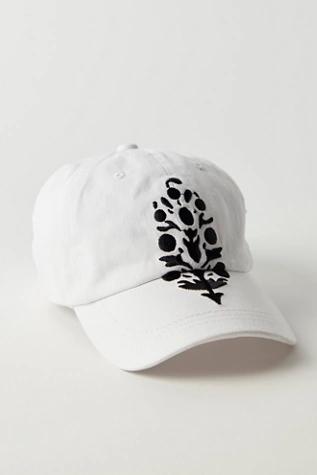 Free People Big Buti Baseball Cap White / Black