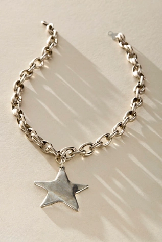 Free People Bracha Star Shine Necklace Silver