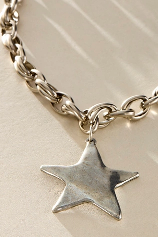 Free People Bracha Star Shine Necklace Silver
