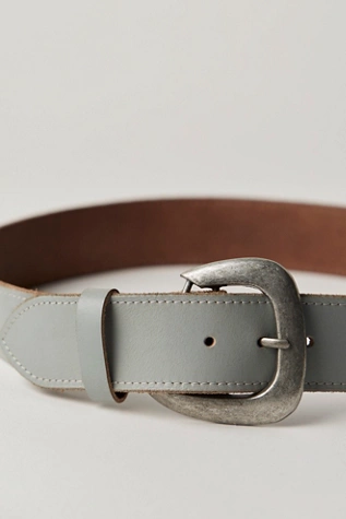 Free People Charlie Leather Belt Slate Grey