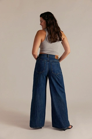 Free People CRVY Gia Wide-Leg Jeans Dark Saturday