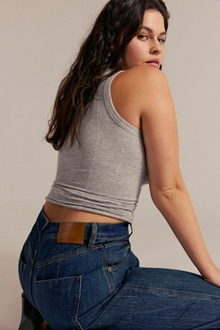 Free People CRVY Gia Wide-Leg Jeans Dark Saturday