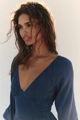 Free People Dixie Maxi Dark Denim