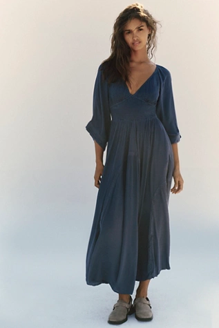 Free People Dixie Maxi Dark Denim