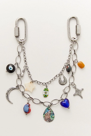 Free People Double Layer Swag Charm Silver