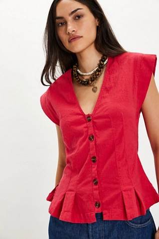 free people Dylan Vest Retro Red