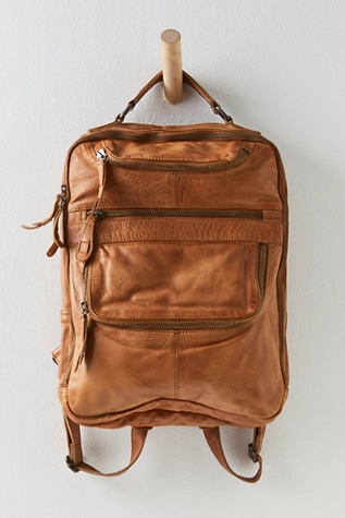 Free People East End Leather Backpack Sand