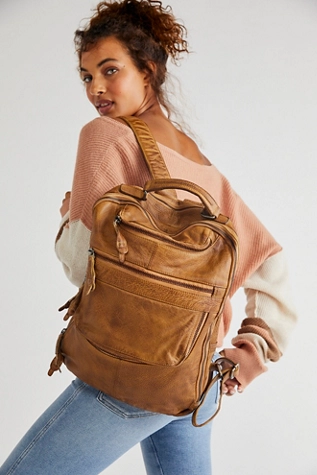 free people East End Leather Backpack Sand