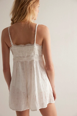 Free People Flickering Light Romper Ivory