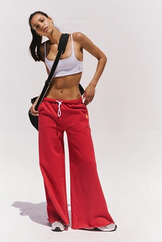 free people For The Win Wide-Leg Pants Cranberry