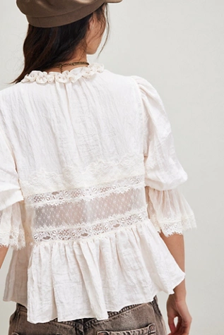Free People Forever Young Bed Jacket White Alyssum