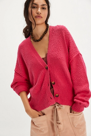 Free People Found My Friend Cardi Virtual Pink