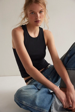 Free People Fresh In Love Tank Black