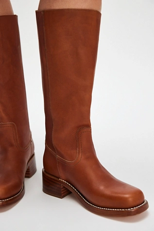 Free People Frye Campus 14L Wide Calf Boots Saddle