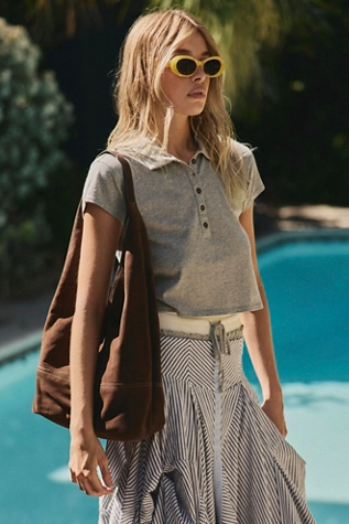 free people Harlow Suede Shoulder Bag Espresso