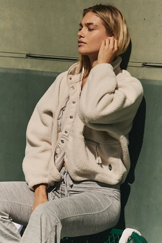 Free People Hit The Slopes Fleece Jacket Canvas