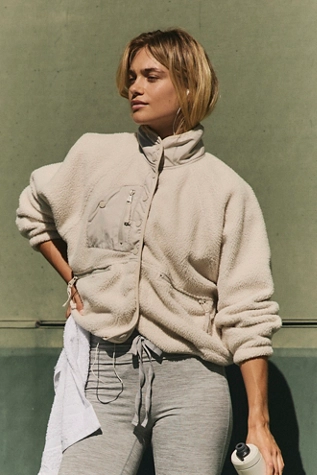 Free People Hit The Slopes Fleece Jacket Canvas